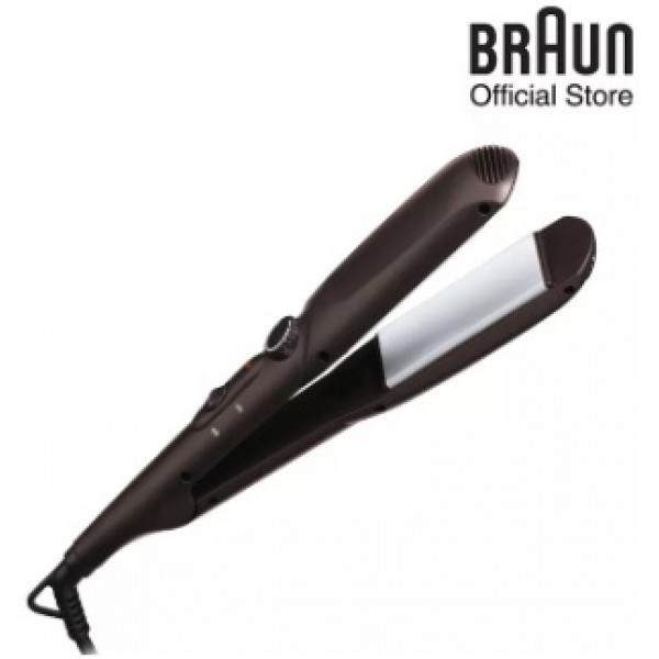 BRAUN SATIN HAIR 3 ST 310 HAIR STRAIGHTENER STRAIGHT & CURL, 50% WIDER  PLATES, 100% CERAMIC PLATES, UNIQUE FLOATING PLATE, MANUAL TEMPERATURE  REGULATION – Lucky Store